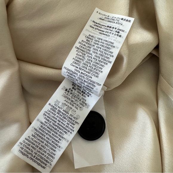 NWT Tory Burch Crepe Button Sheath Dress Blue Marina Print Size 2 - Picture 12 of 13